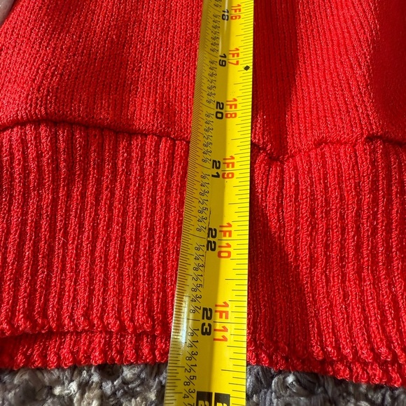 Vintage Anthony Sicari Red Knit Top – Size 12 - Picture 6 of 7